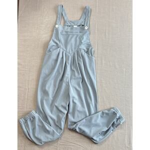 Halara Women Large Breezeful Romper Overall Joggers Jumpsuit Blue One Piece